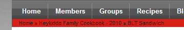 Cookbook breadcrumb navigation