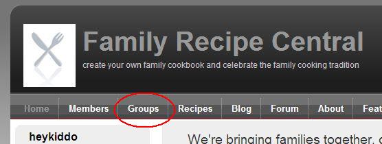 Top level menu - group tab
