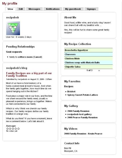 my profile with more details