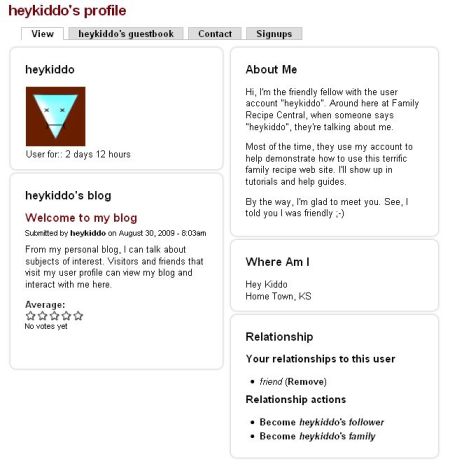 user profile public view